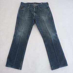 Ariat Rebar M5 Straight Leg Dark Wash Cowboy Western Denim Blue Jeans 35X32